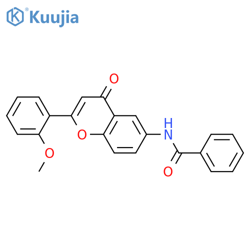 N-2-(2-methoxyphenyl)-4-oxo-4H-chromen-6-ylbenzamide structure