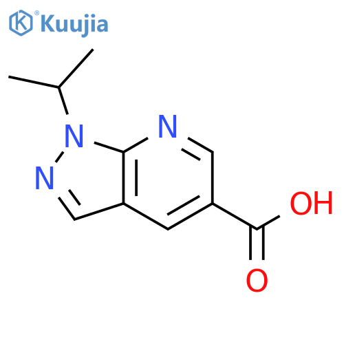 1-(propan-2-yl)-1H-pyrazolo3,4-bpyridine-5-carboxylic acid structure