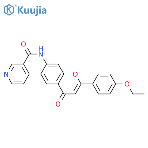 N-2-(4-ethoxyphenyl)-4-oxo-4H-chromen-7-ylpyridine-3-carboxamide structure
