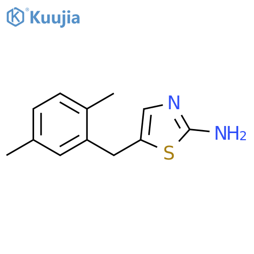 5-(2,5-dimethylphenyl)methyl-1,3-thiazol-2-amine structure
