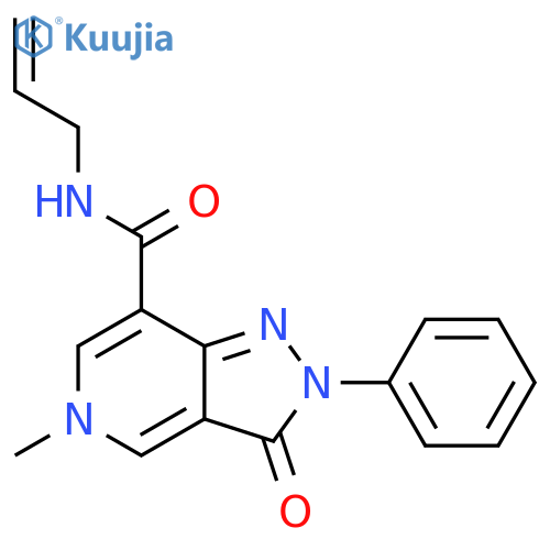 5-methyl-3-oxo-2-phenyl-N-(prop-2-en-1-yl)-2H,3H,5H-pyrazolo4,3-cpyridine-7-carboxamide structure