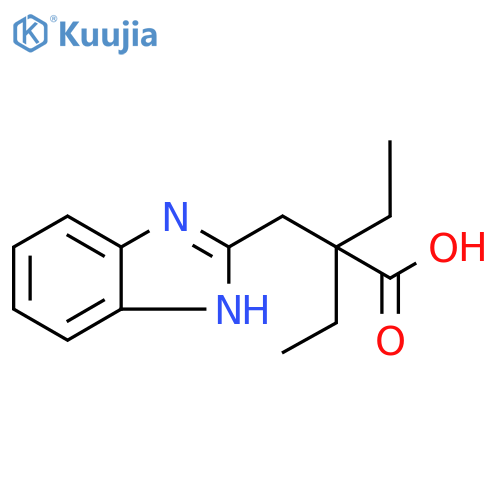 2-(1H-1,3-benzodiazol-2-yl)methyl-2-ethylbutanoic acid structure
