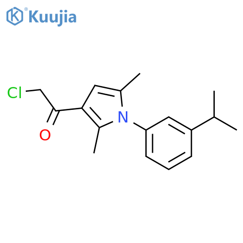 2-chloro-1-{2,5-dimethyl-1-3-(propan-2-yl)phenyl-1H-pyrrol-3-yl}ethan-1-one structure