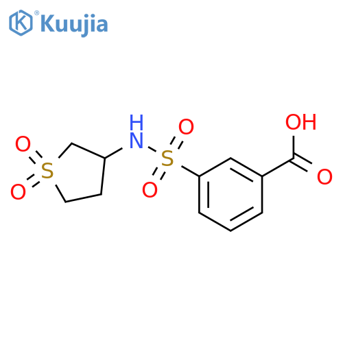 3-[(1,1-dioxo-1λ?-thiolan-3-yl)sulfamoyl]benzoic acid structure