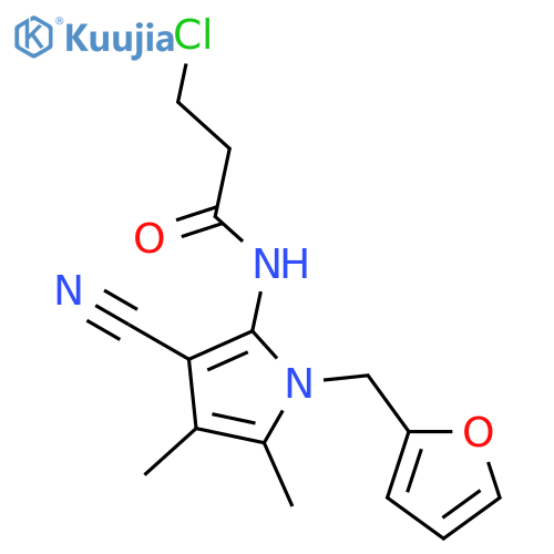 3-Chloro-N-3-Cyano-1-(Furan-2-Ylmethyl)-4,5-Dimethyl-1h-Pyrrol-2-YlPropanamide structure