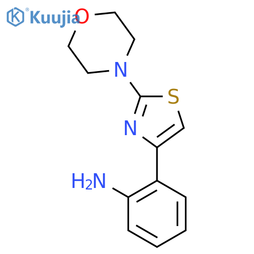 2-2-(morpholin-4-yl)-1,3-thiazol-4-ylaniline structure