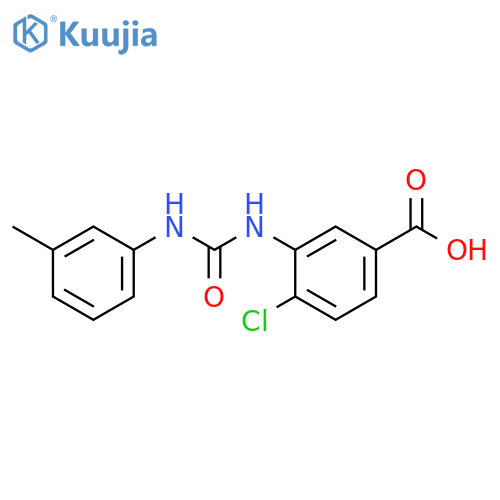 4-chloro-3-{(3-methylphenyl)carbamoylamino}benzoic acid structure
