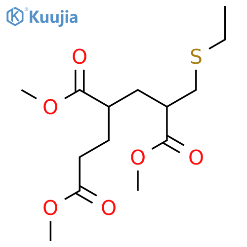 1,3,5-Hexanetricarboxylicacid, 6-(ethylthio)-, 1,3,5-trimethyl ester structure