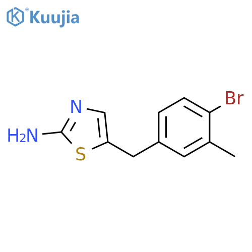5-(4-Bromo-3-methyl-benzyl)-thiazol-2-ylamine structure