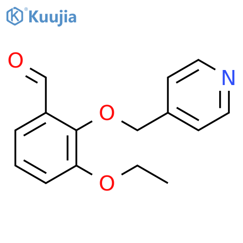 3-ethoxy-2-(pyridin-4-yl)methoxybenzaldehyde structure