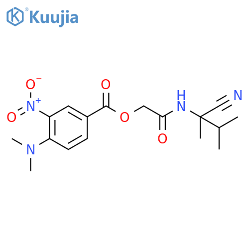 [(1-Cyano-1,2-dimethylpropyl)carbamoyl]methyl 4-(dimethylamino)-3-nitrobenzoate structure