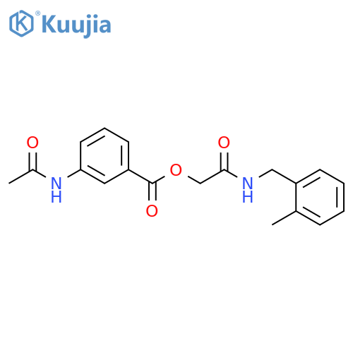 {(2-methylphenyl)methylcarbamoyl}methyl 3-acetamidobenzoate structure