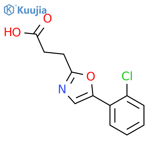 3-5-(2-Chlorophenyl)-1,3-oxazol-2-ylpropanoic Acid structure