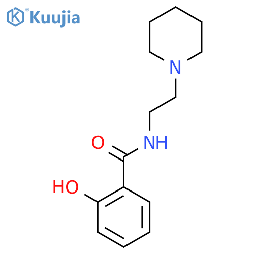 Benzamide, 2-hydroxy-N-[2-(1-piperidinyl)ethyl]- structure