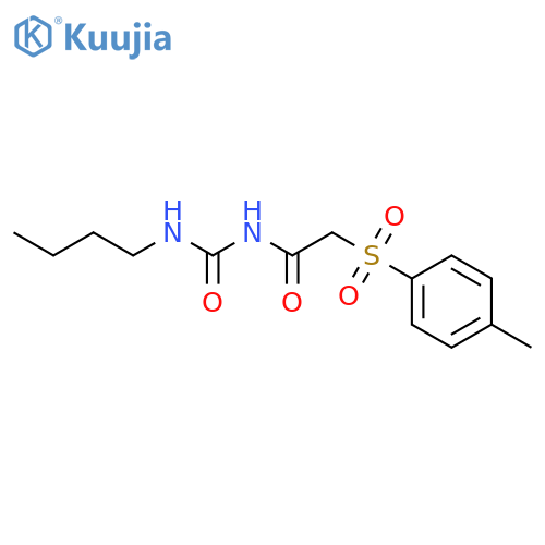 N-(butylcarbamoyl)-2-(4-methylphenyl)sulfonylacetamide structure