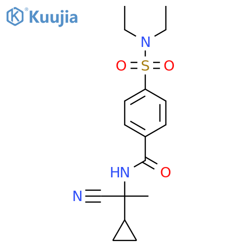 N-(1-cyano-1-cyclopropylethyl)-4-(diethylsulfamoyl)benzamide structure