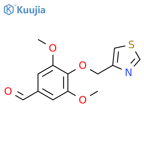 3,5-dimethoxy-4-(1,3-thiazol-4-yl)methoxybenzaldehyde structure