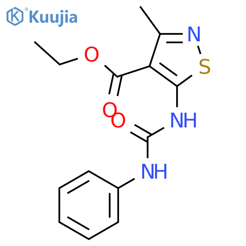 Ethyl 3-methyl-5-(phenylcarbamoylamino)-1,2-thiazole-4-carboxylate structure