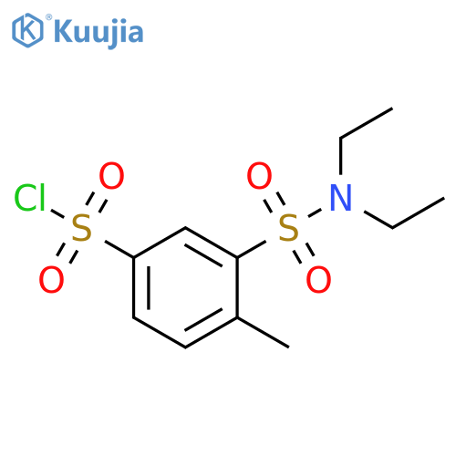3-(diethylsulfamoyl)-4-methylbenzene-1-sulfonyl chloride structure