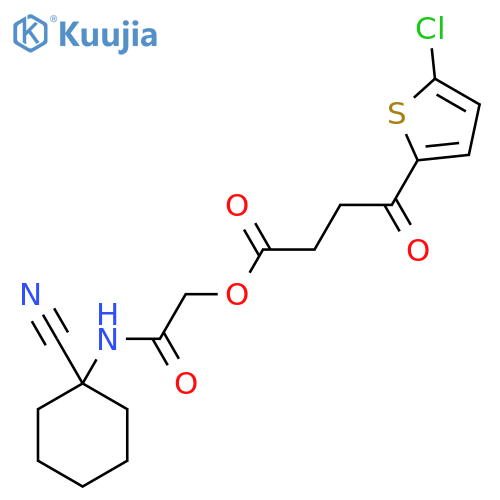 [2-[(1-Cyanocyclohexyl)amino]-2-oxoethyl] 4-(5-chlorothiophen-2-yl)-4-oxobutanoate structure