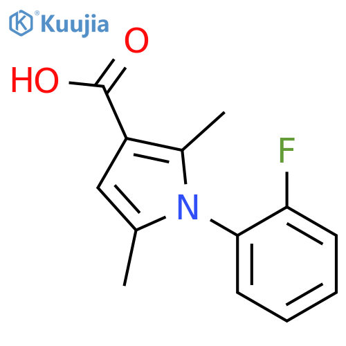 1-(2-fluorophenyl)-2,5-dimethyl-1H-pyrrole-3-carboxylic acid structure