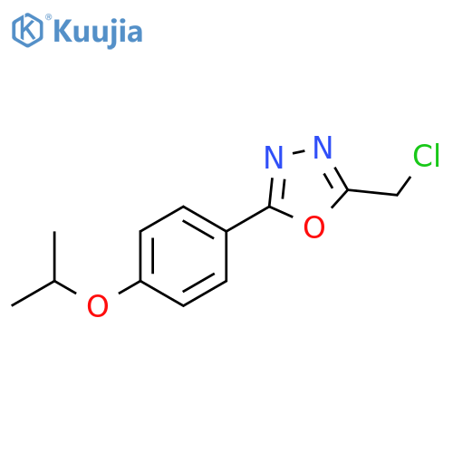 2-(chloromethyl)-5-4-(propan-2-yloxy)phenyl-1,3,4-oxadiazole structure