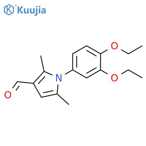 1-(3,4-diethoxyphenyl)-2,5-dimethyl-1H-pyrrole-3-carbaldehyde structure