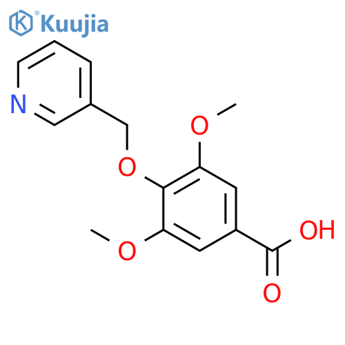 3,5-dimethoxy-4-(pyridin-3-yl)methoxybenzoic acid structure