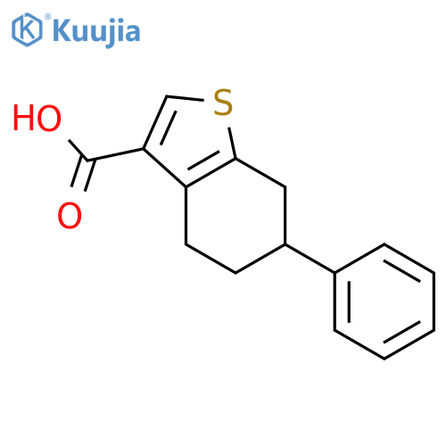 6-phenyl-4,5,6,7-tetrahydro-1-benzothiophene-3-carboxylic acid structure