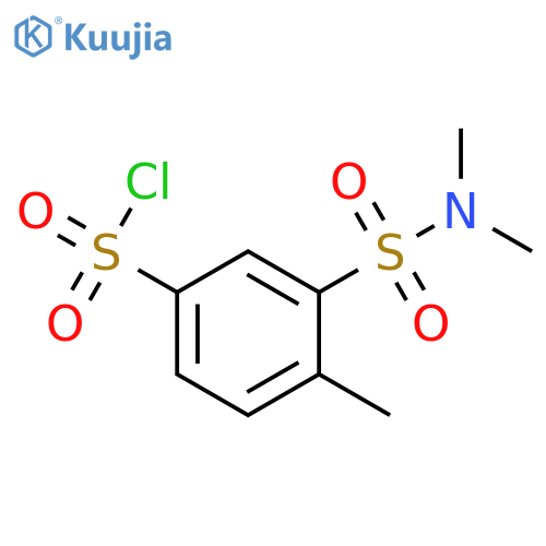 3-(dimethylsulfamoyl)-4-methylbenzene-1-sulfonyl chloride structure