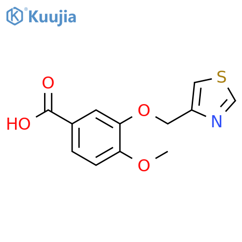 4-methoxy-3-(1,3-thiazol-4-yl)methoxybenzoic acid structure