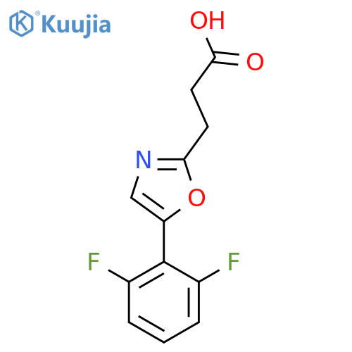 3-5-(2,6-Difluorophenyl)-1,3-oxazol-2-ylpropanoic Acid structure