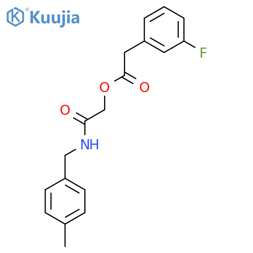 {(4-methylphenyl)methylcarbamoyl}methyl 2-(3-fluorophenyl)acetate structure