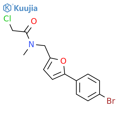 N-{5-(4-bromophenyl)furan-2-ylmethyl}-2-chloro-N-methylacetamide structure