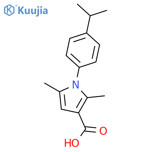 2,5-Dimethyl-1-4-(propan-2-yl)phenyl-1H-pyrrole-3-carboxylic Acid structure