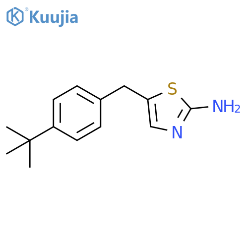 5-(4-tert-butylphenyl)methyl-1,3-thiazol-2-amine structure