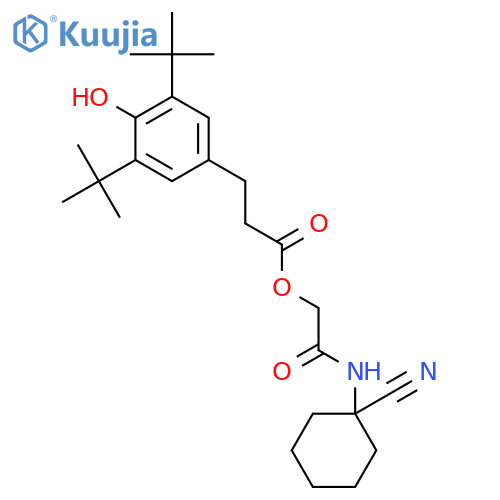 [2-[(1-Cyanocyclohexyl)amino]-2-oxoethyl] 3-(3,5-ditert-butyl-4-hydroxyphenyl)propanoate structure
