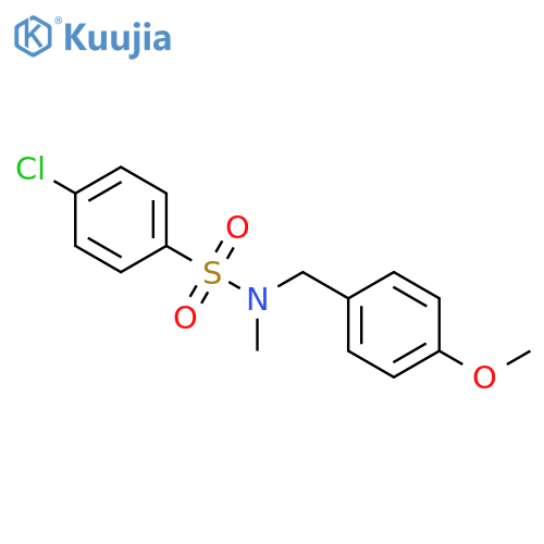 4-chloro-N-[(4-methoxyphenyl)methyl]-N-methylbenzene-1-sulfonamide structure