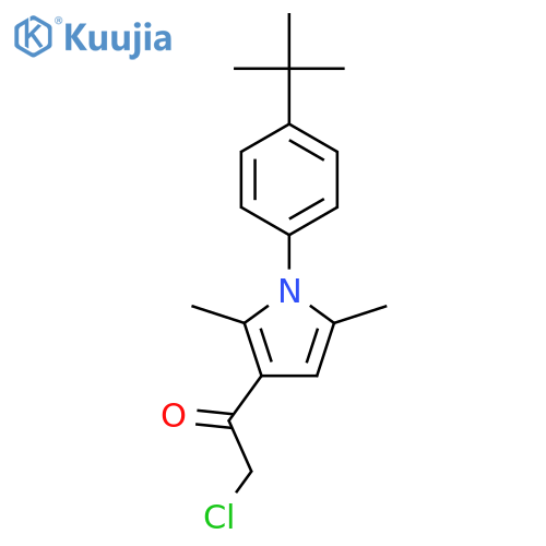 1-1-(4-Tert-butylphenyl)-2,5-dimethyl-1H-pyrrol-3-yl-2-chloroethan-1-one structure