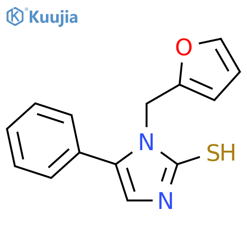 1-(furan-2-yl)methyl-5-phenyl-2,3-dihydro-1H-imidazole-2-thione structure
