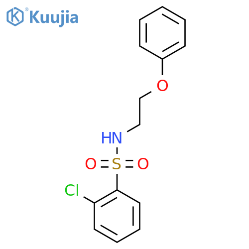 2-chloro-N-(2-phenoxyethyl)benzene-1-sulfonamide structure