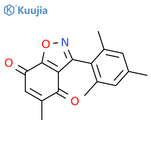 1,2-Benzisoxazole-4,7-dione, 5-methyl-3-(2,4,6-trimethylphenyl)- structure