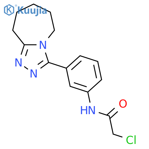2-chloro-N-(3-{5H,6H,7H,8H,9H-1,2,4triazolo4,3-aazepin-3-yl}phenyl)acetamide structure