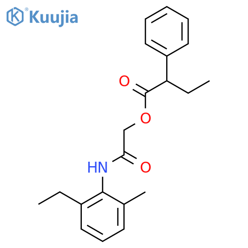 (2-ethyl-6-methylphenyl)carbamoylmethyl 2-phenylbutanoate structure