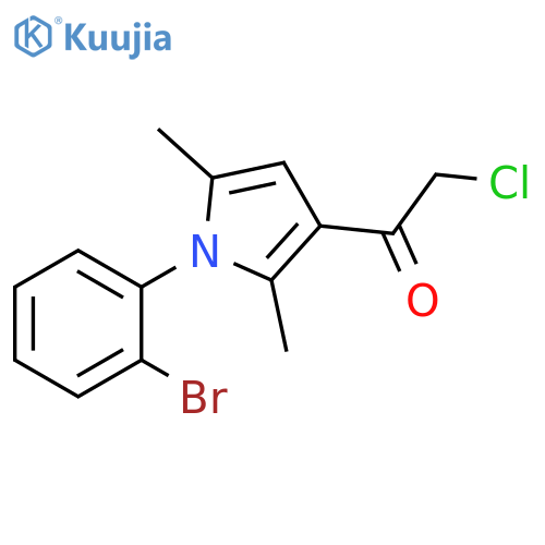 1-1-(2-bromophenyl)-2,5-dimethyl-1H-pyrrol-3-yl-2-chloroethan-1-one structure