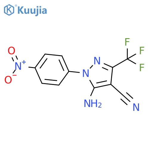 1H-Pyrazole-4-carbonitrile,5-amino-1-(4-nitrophenyl)-3-(trifluoromethyl)- structure
