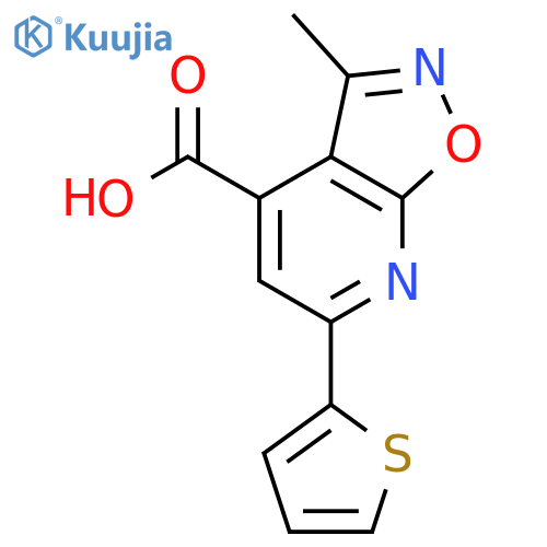 3-Methyl-6-thien-2-ylisoxazolo5,4-bpyridine-4-carboxylic Acid structure