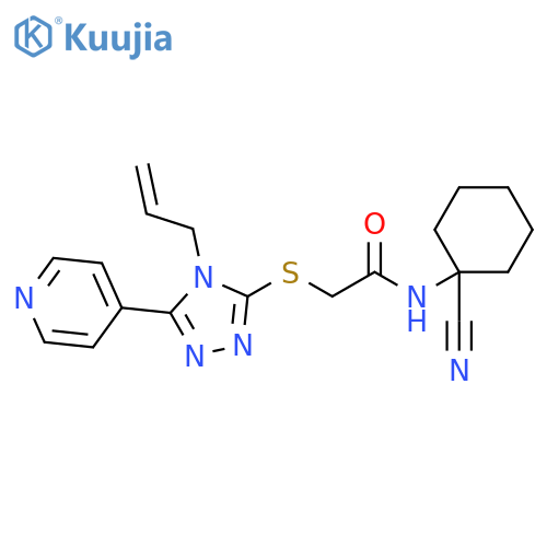 N-(1-Cyanocyclohexyl)-2-[[4-(2-propen-1-yl)-5-(4-pyridinyl)-4H-1,2,4-triazol-3-yl]thio]acetamide structure