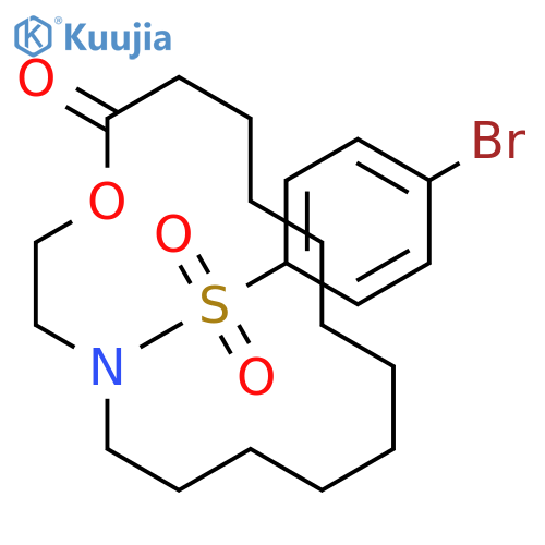 1-Oxa-4-azacyclohexadecan-16-one, 4-[(4-bromophenyl)sulfonyl]- structure