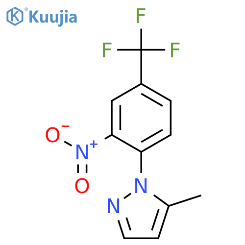 1H-Pyrazole, 5-methyl-1-[2-nitro-4-(trifluoromethyl)phenyl]- structure